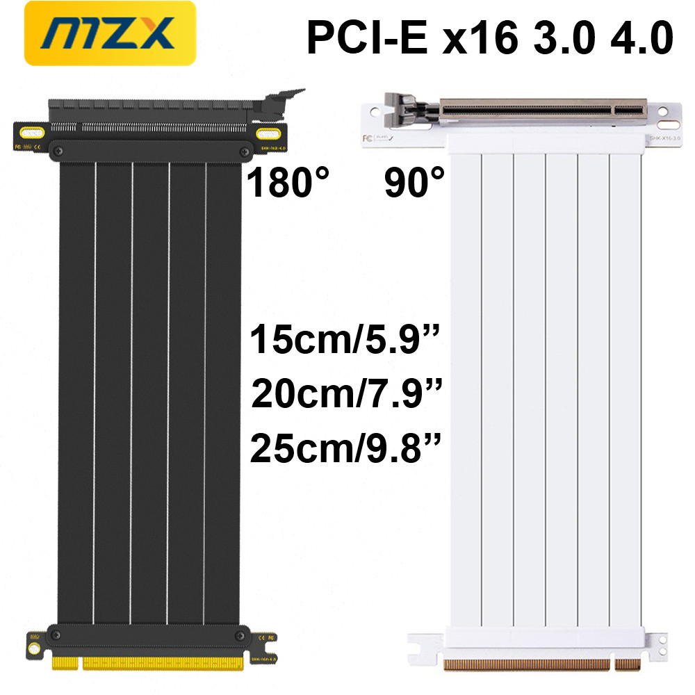 Pcie 4.0 X16 Riser Cable 90 Degree - MZX PCIE 4.0 3.0 16X Riser