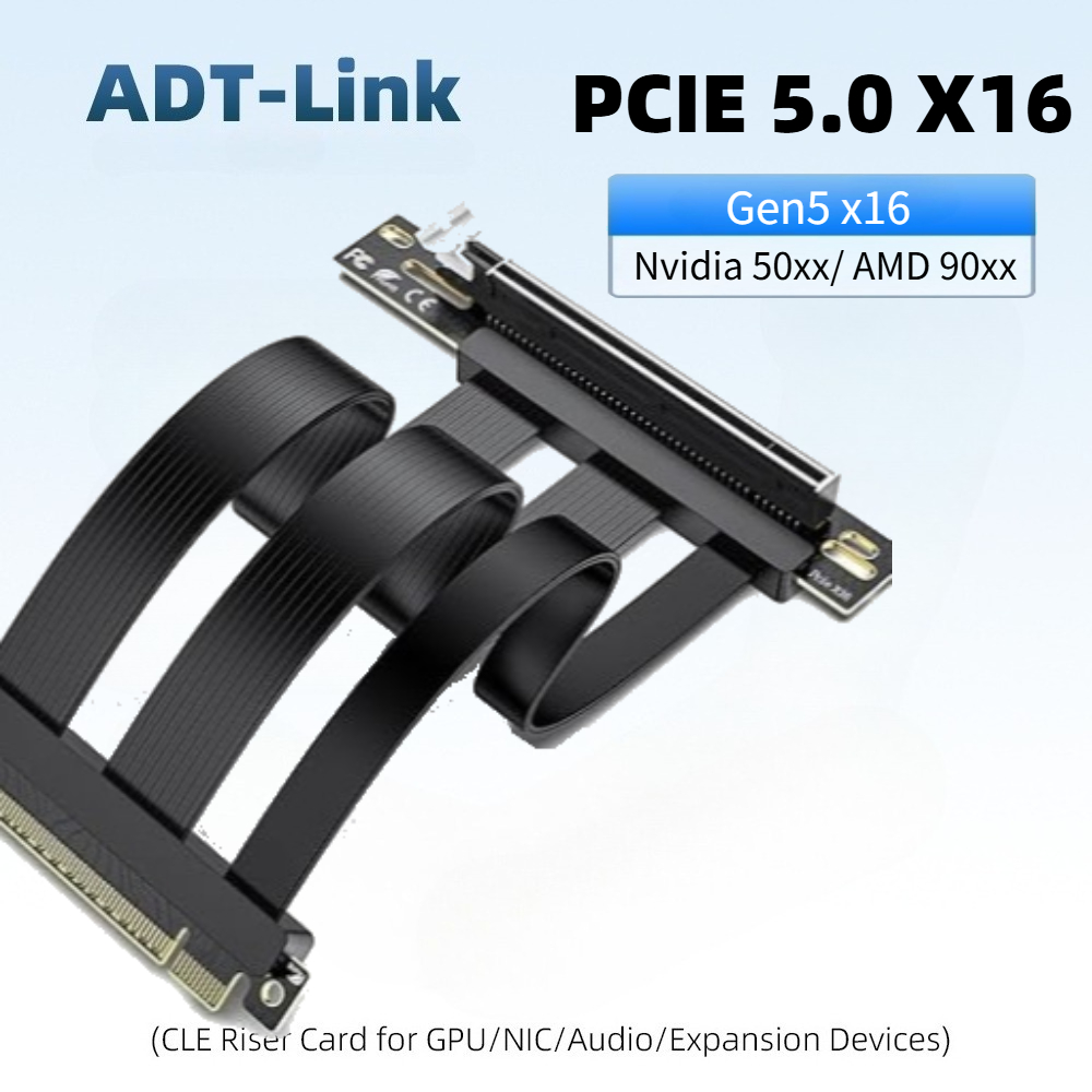 Pcie 4.0 X16 Riser Cable 90 Degree - Cabo Riser PCIE 5.0 x16, Perfeito