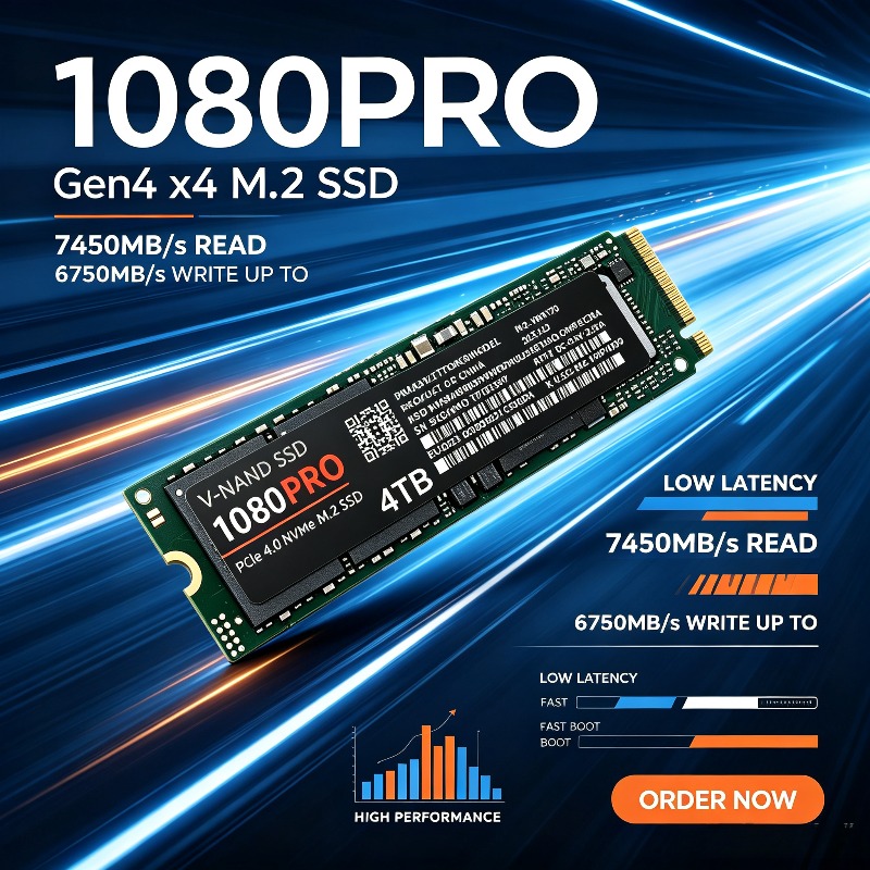 M.2 Nvme 4Tb Pcie 4.0 Ssd - SSD Original 1080Pro 512GB-4TB PCIe NVMe