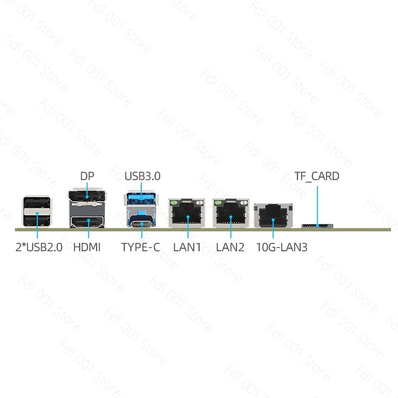Nas Motherboard N100 6 Sata - Placa-Mãe N100 Dual 2.5G 10G SFP