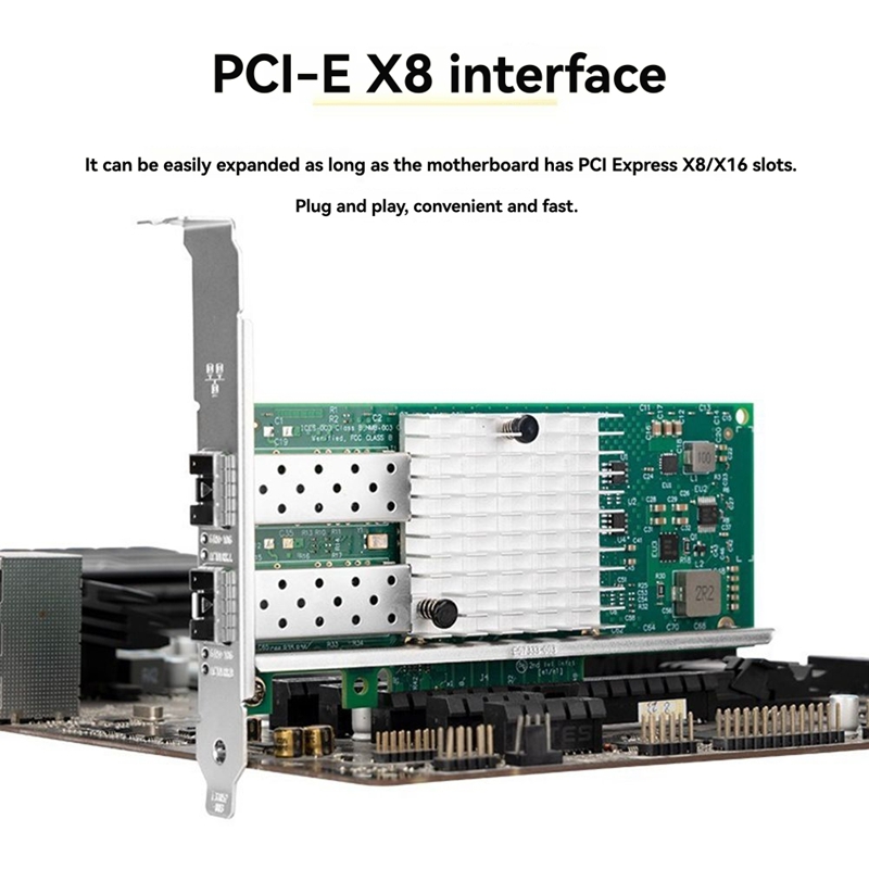 10Gb Sfp+ Pcie Network Card Dual Port - X520-DA1 10 Gb SFP + Placa