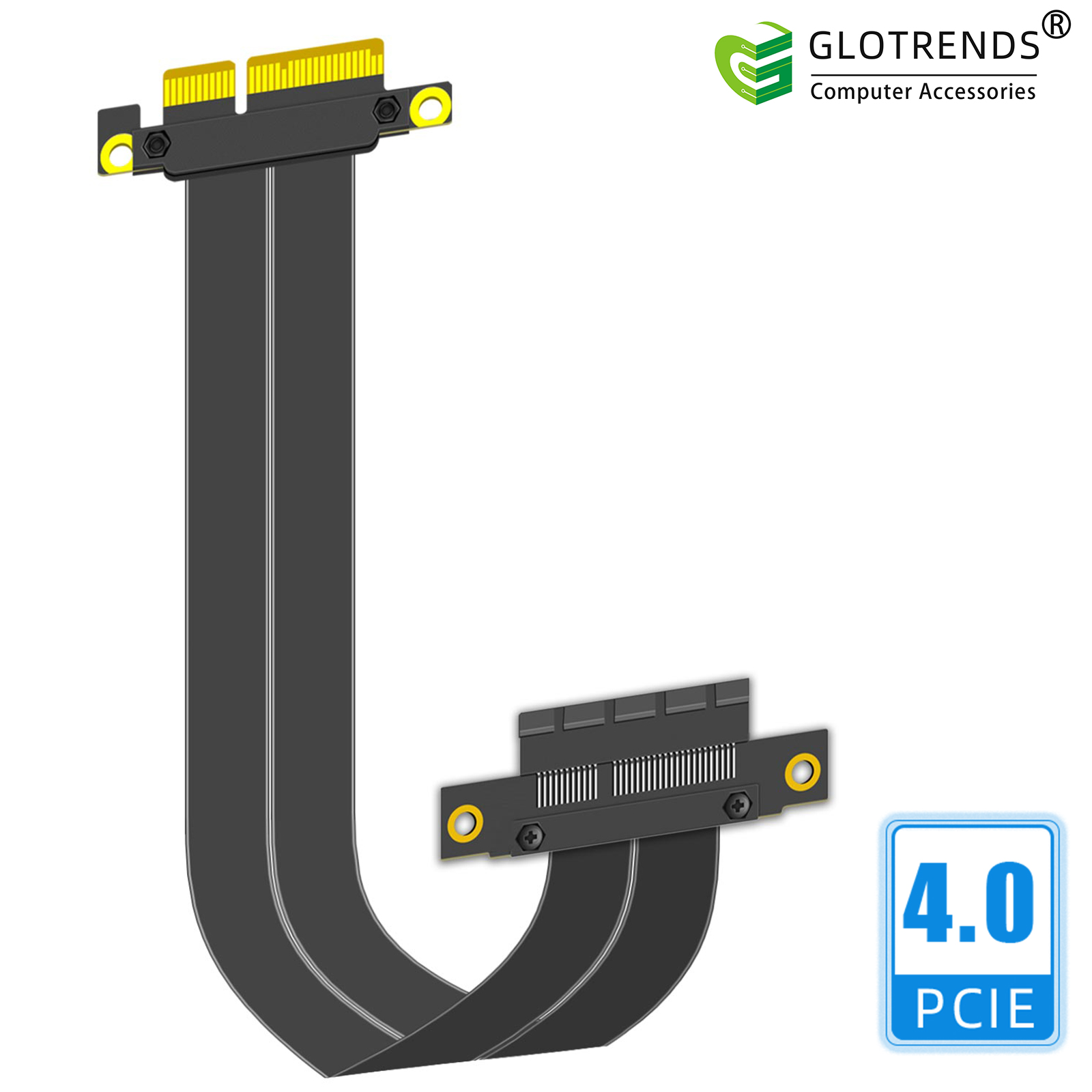 Pcie 4.0 X16 Riser Cable 90 Degree - Cabo Riser PCIe 4.0 X4, Ângulo