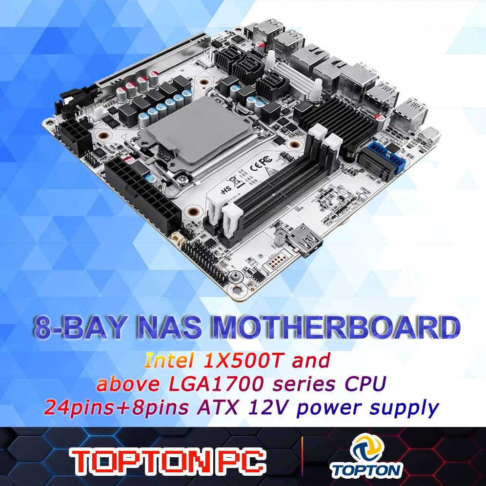 Lga 1700 Ddr5 Itx Motherboard - Placa-mãe NAS Mini ITX de 8