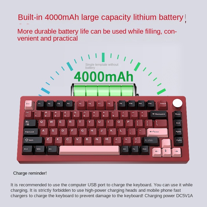 Kit de Teclado Mecânico HJSDZH - Mechanical Keyboard Barebone Aluminum Gasket 75 avaliação e preço
