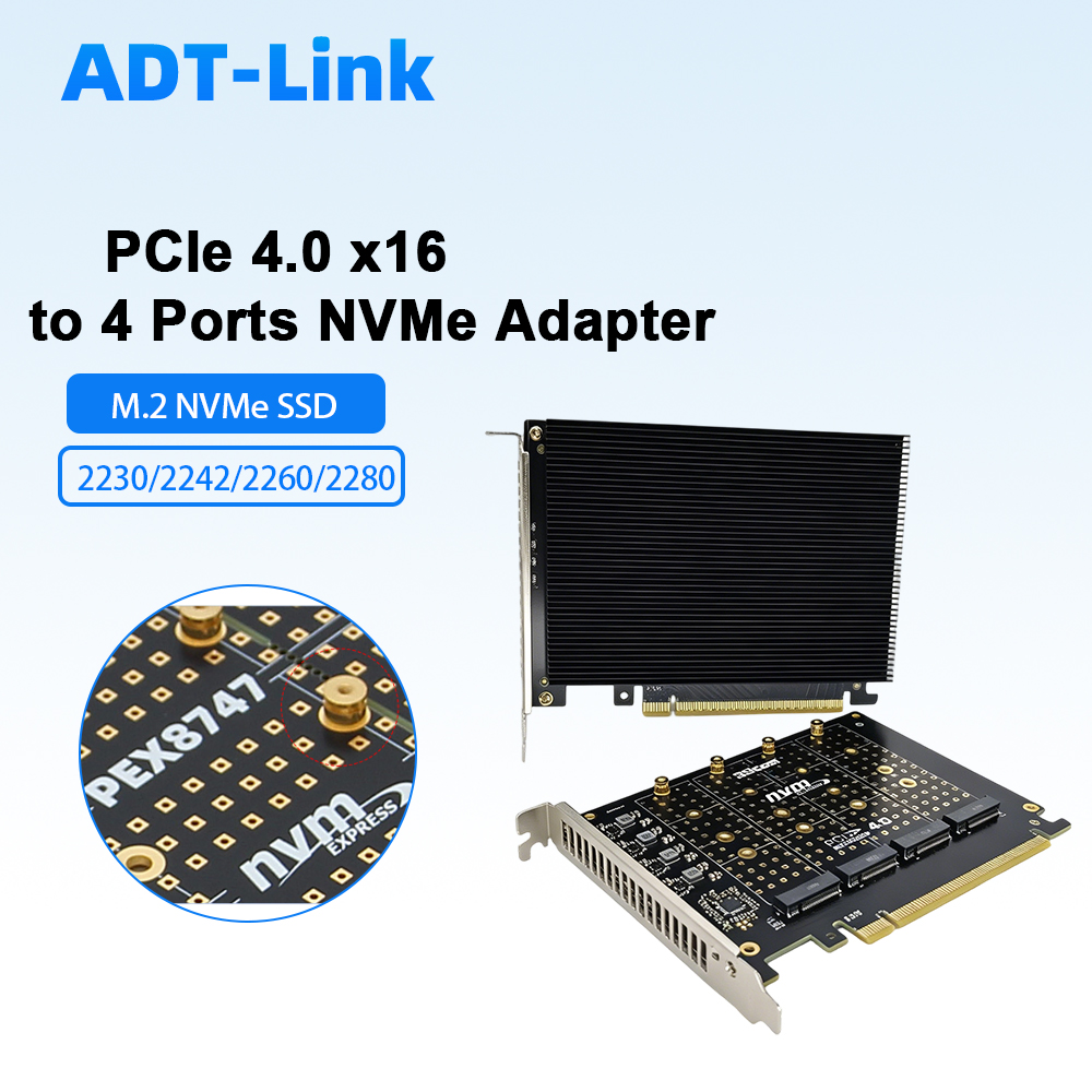 Placa Adaptadora PCIe 4.0 X16  - Quad M.2 Nvme Pcie Bifurcation Card avaliação e preço
