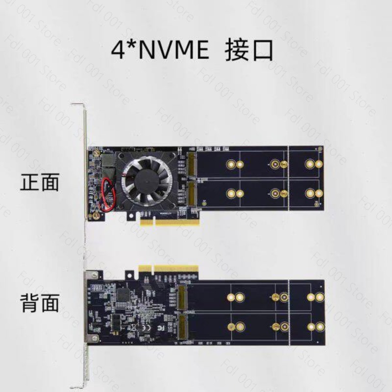 Placa Adaptadora de Expansão P - Quad M.2 Nvme Pcie Bifurcation Card avaliação e preço