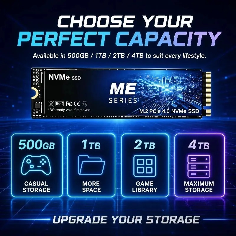 SSD Interno ME 500GB-4TB M.2 N - M.2 Nvme 4Tb Pcie 4.0 Ssd avaliação e preço