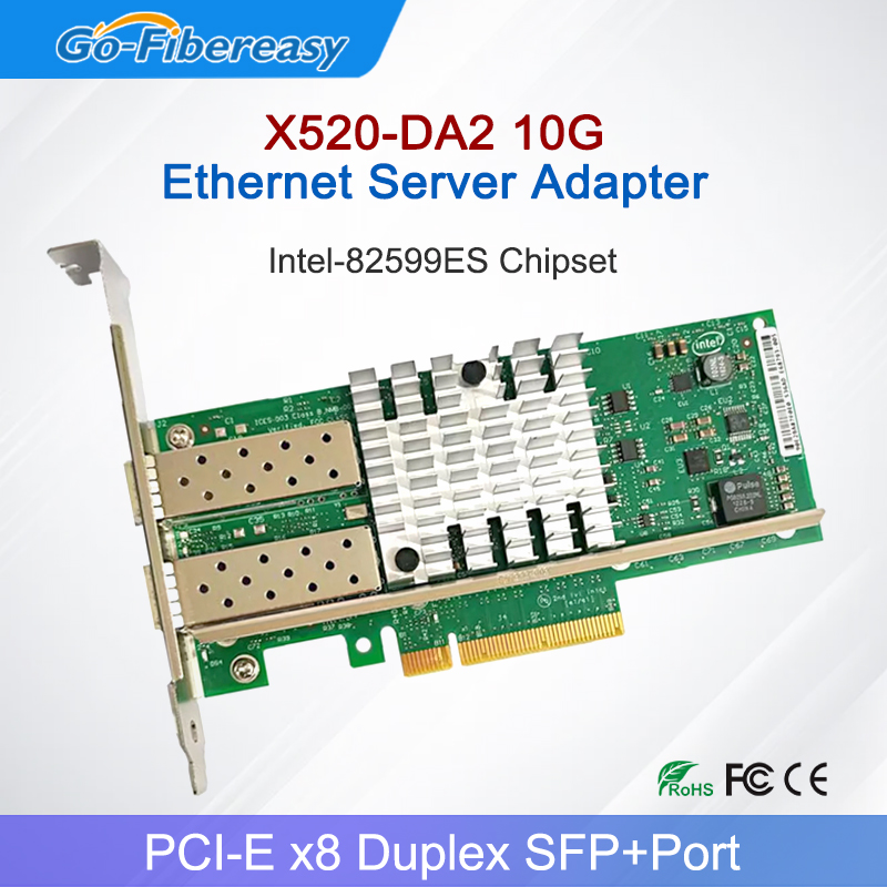 Placa de Rede X520-DA2 10Gb SF - 10Gb Sfp+ Pcie Network Card Dual Port avaliação e preço