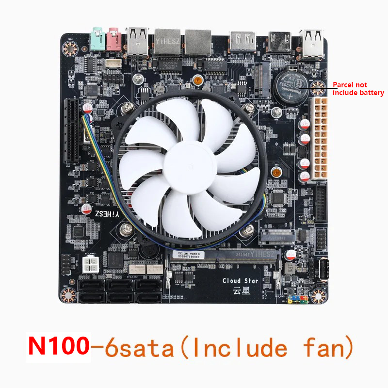 Placa-Mãe Intel N100 Mini-ITX  - Nas Motherboard N100 6 Sata avaliação e preço