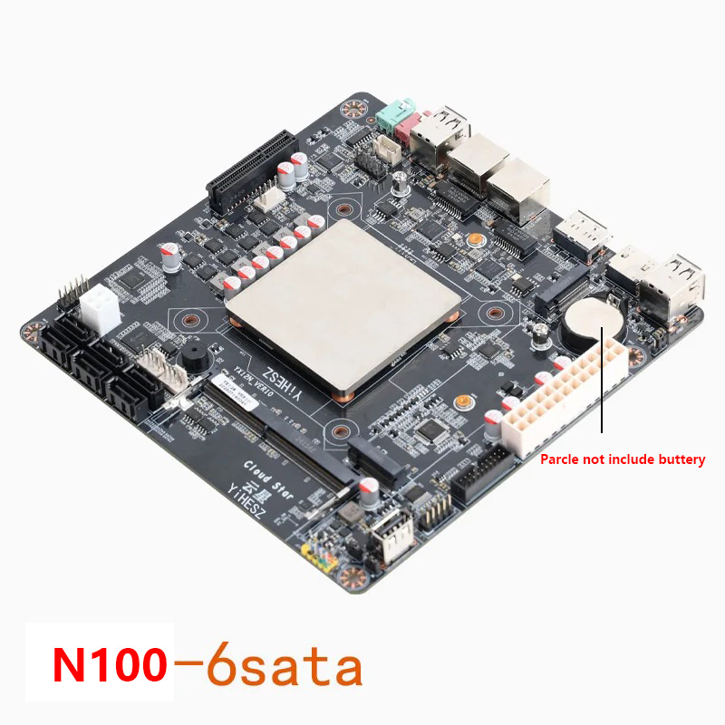 Placa-Mãe Intel N100 Mini-ITX  - Nas Motherboard N100 6 Sata avaliação e preço
