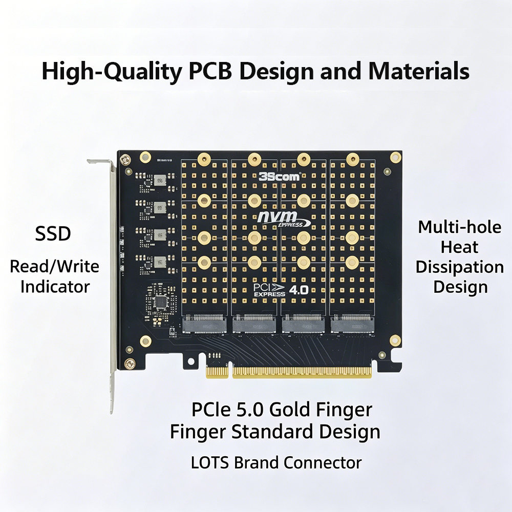 Placa Adaptadora PCIe 4.0 X16  - Quad M.2 Nvme Pcie Bifurcation Card avaliação e preço