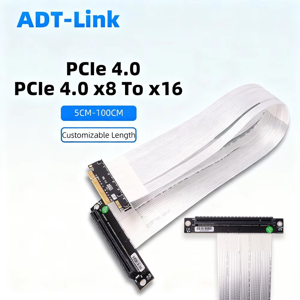 Adt-link pcie 4.0 3.0 x8 para  - Pcie 4.0 X16 Riser Cable 90 Degree avaliação e preço