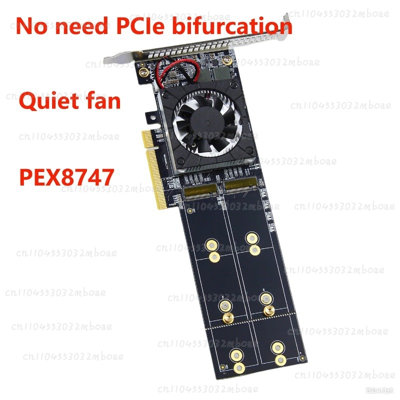 Adaptador PEX8747 Chip PCIe 3. - Quad M.2 Nvme Pcie Bifurcation Card avaliação e preço