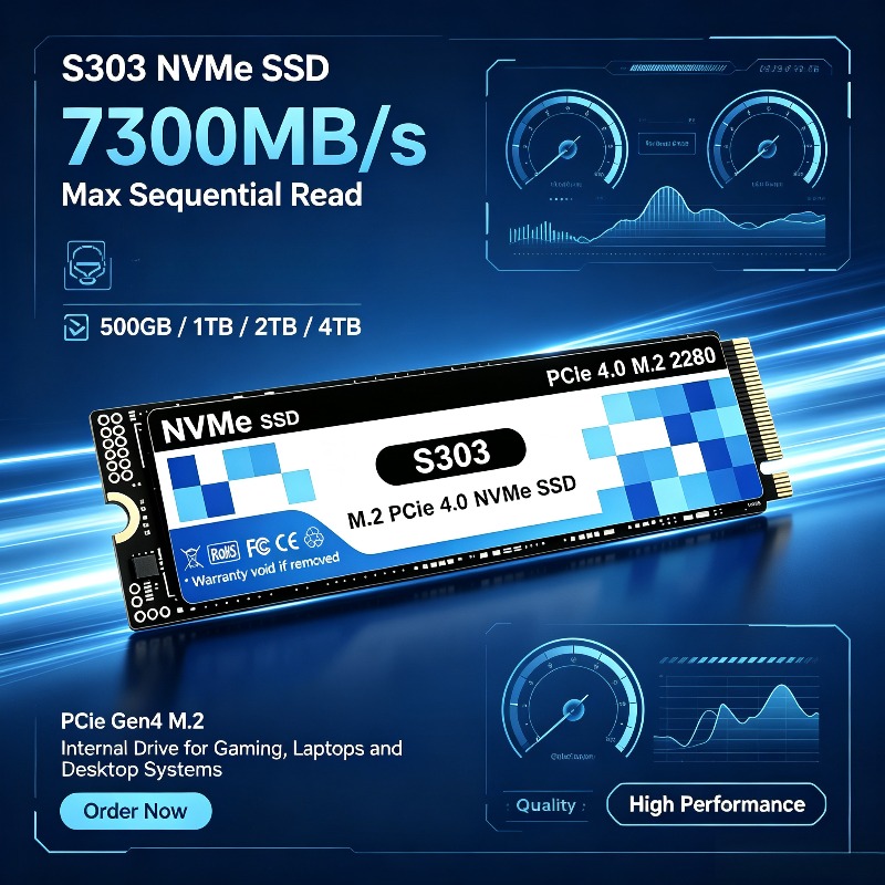 SSD NVMe M.2 PCIe 4.0 S303 500 - M.2 Nvme 4Tb Pcie 4.0 Ssd avaliação e preço